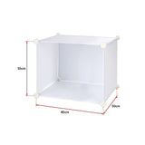 White Cube DIY Shoe Cabinet Rack Storage Portable Stackable Organiser Stand - Extra Image