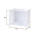 White Cube DIY Shoe Cabinet Rack Storage Portable Stackable Organiser Stand - Extra Image