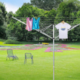 4 Arm Rotary Airer Outdoor Washing Line Clothes Dryer 50m Length - Front View