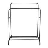 Heavy Metal Double Clothes Rail Hanging Rack Garment Display Stand Storage Shelf - Rear View