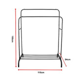 Heavy Metal Double Clothes Rail Hanging Rack Garment Display Stand Storage Shelf - Extra Image