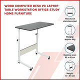 Wood Computer Desk PC Laptop Table Workstation Office Study Home Furniture - Side View