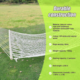 4m Traditional Cotton Rope Hammock with Hanging Hardware - Extra Image