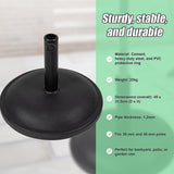 20kg Patio Sun Umbrella Base Durable Parasol Garden Stand Cement Round - Low Angle
