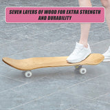 7 Layers Skateboard Deck Natural Wood Maple Double Concave Blank Skate Board DIY - Extra Image