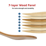7 Layers Skateboard Deck Natural Wood Maple Double Concave Blank Skate Board DIY - Extra Image