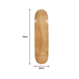 7 Layers Skateboard Deck Natural Wood Maple Double Concave Blank Skate Board DIY - Extra Image