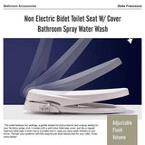 Non Electric Bidet Toilet Seat W/ Cover Bathroom Spray Water Wash - Extra Image