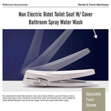 Non Electric Bidet Toilet Seat W/ Cover Bathroom Spray Water Wash - Extra Image