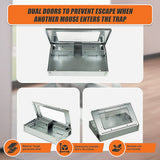 5x Humane Reusable Mice Trap Safe Live Catch Metal Mouse Catcher
