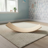 Balance Board Beam Seesaw Wooden Child Kids Adult Yoga - Front View