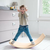 Balance Board Beam Seesaw Wooden Child Kids Adult Yoga - Front View