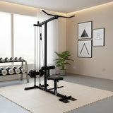 Lat PullDown Low Row Fitness Machine - Front View