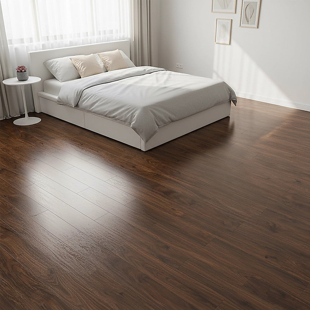 Vinyl Floor Tiles Self Adhesive Flooring Walnut Wood Grain 16 Pack 2.3SQM