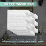 Tiles 3D Peel and Stick Wall Tile Subway White (30 x 30cm x 10 sheets) - Rear View