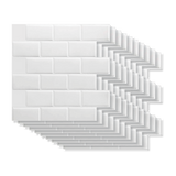 Tiles 3D Peel and Stick Wall Tile Subway White (30 x 30cm x 10 sheets)