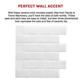 Tiles 3D Peel and Stick Wall Tile Subway White (30 x 30cm x 10 sheets) - Extra Image
