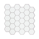 Tiles 3D Peel and Stick Wall Tile Hexagon White (30cm x 30cm x 10 sheets)