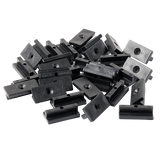 100 Composite Decking Hidden Fixing Fasteners Plastic T Clips & Screws - Close-Up Angle
