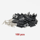 100 Composite Decking Hidden Fixing Fasteners Plastic T Clips & Screws - Extra Image