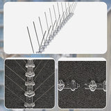 20x 50cm Bird Spike S304 wire Spikes Eaves Pigeon Gull Starling 10M - Close-Up Angle