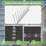 20x 50cm Bird Spike S304 wire Spikes Eaves Pigeon Gull Starling 10M - Extra Image