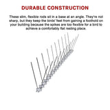 20x 50cm Bird Spike S304 wire Spikes Eaves Pigeon Gull Starling 10M - Extra Image