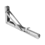 2x 10 Stainless Steel Folding Table Bracket Shelf Bench 50kg Load Heavy Duty - 45-Degree Angle
