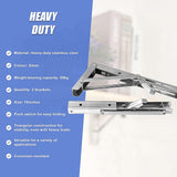 2x 10 Stainless Steel Folding Table Bracket Shelf Bench 50kg Load Heavy Duty - Extra Image