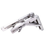 2x 20 Stainless Steel Folding Table Bracket Shelf Bench 50kg Load Heavy Duty
