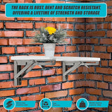 2x 20 Stainless Steel Folding Table Bracket Shelf Bench 50kg Load Heavy Duty