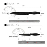 Kitchen 17 Pc Knife Set w/ Block & Sharpener Chef Bread Steak Knives - Extra Image