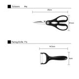 Kitchen 17 Pc Knife Set w/ Block & Sharpener Chef Bread Steak Knives - Extra Image