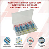 250PCS Waterproof Solder Seal Sleeve Heat Shrink Butt Wire Connectors Terminals - Side View