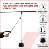 Pulley System Cable Attachment Pull Down Machine DIY Home Gym Workout Kit - Side View