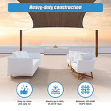 Rectangle Sun Shade Sail Fabric Garden Patio Pool Awning Canopy Cover Coffee - Top-Down View