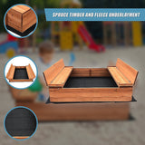 Sandpit Kids Wooden Sand box - Close-Up Angle