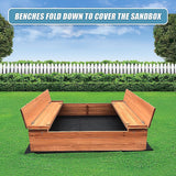 Sandpit Kids Wooden Sand box - Low Angle