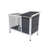 Rabbit Bunny Cage Hutch Pet Cages Enclosure - Rear View