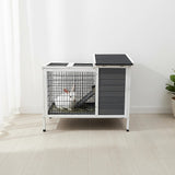 Rabbit Bunny Cage Hutch Pet Cages Enclosure - Close-Up Angle