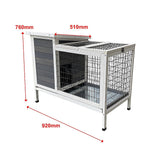 Rabbit Bunny Cage Hutch Pet Cages Enclosure - Rear View