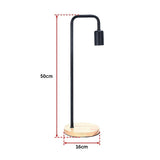 Modern Table lamp Desk Light Bedside Bedroom Black - Close-Up Angle