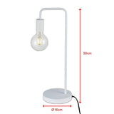 Modern Table lamp Desk Light Base Bedside Bedroom White - Close-Up Angle