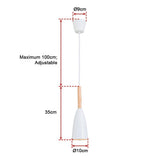 White Pendant Lighting Kitchen Lamp Modern Pendant Light Bar Ceiling Lights - Close-Up Angle