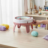 DIY Knitting Machine Smart Weaving Knit Rotating Kids Toy Scarf Sock Hat Gift - Front View