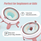 DIY Knitting Machine Smart Weaving Knit Rotating Kids Toy Scarf Sock Hat Gift - Extra Image