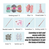 DIY Knitting Machine Smart Weaving Knit Rotating Kids Toy Scarf Sock Hat Gift - Rear View