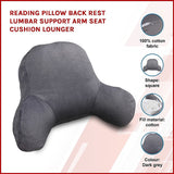 Reading Pillow Back Rest Lumbar Support Arm Seat Cushion Lounger - Side View