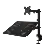 Monitor Mount & Laptop and Tablet Shelf Stands Holders Adjustable Workspace Arm - 45-Degree Angle