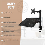 Monitor Mount & Laptop and Tablet Shelf Stands Holders Adjustable Workspace Arm - Extra Image